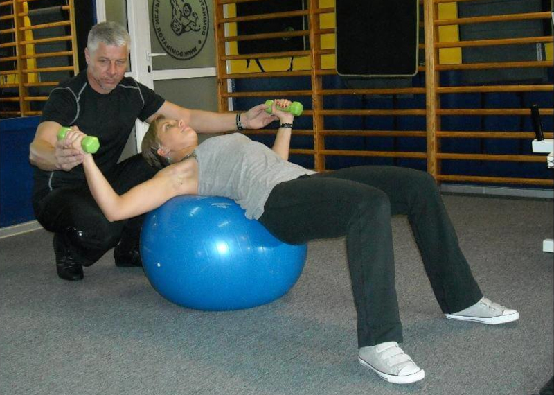 Trening z trenerem personalnym.