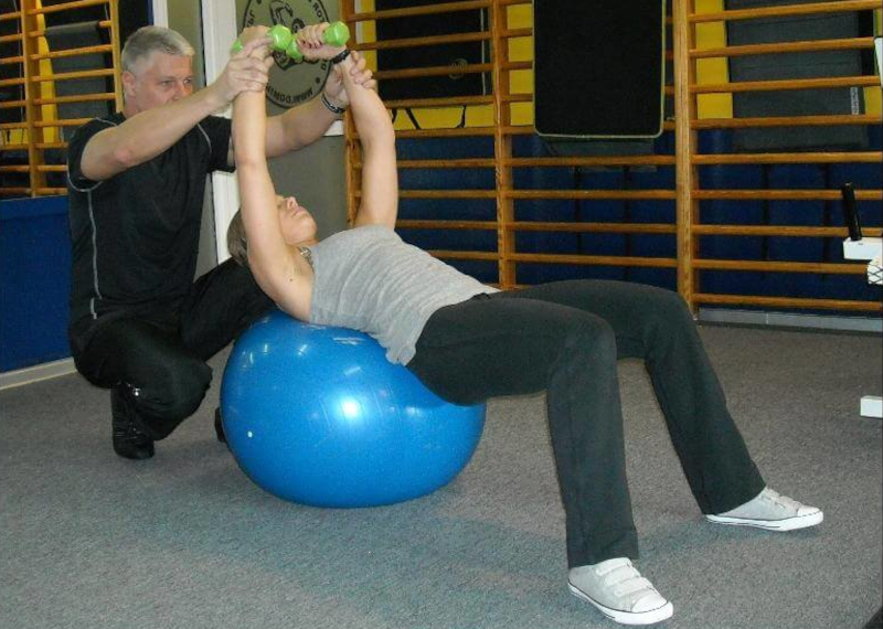 Trening z trenerem personalnym.