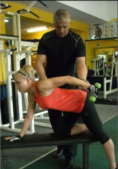 Trening z trenerem personalnym.