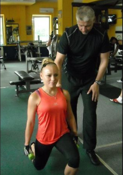 Trening z trenerem personalnym.
